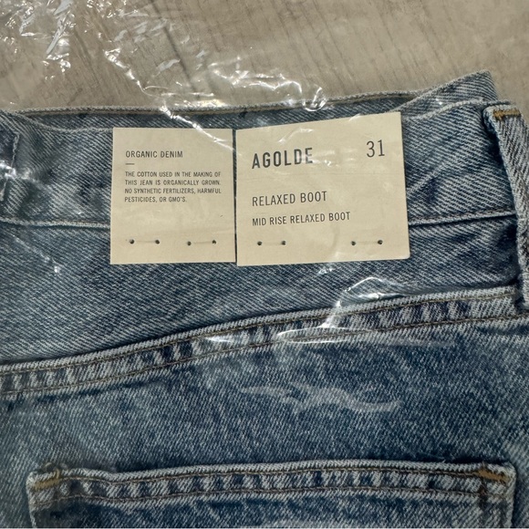 AGOLDE Blue Relaxed Boot Denim Jeans - Picture 4 of 6